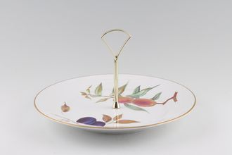 Royal Worcester Evesham - Gold Edge 1 Tier Cake Stand 10"