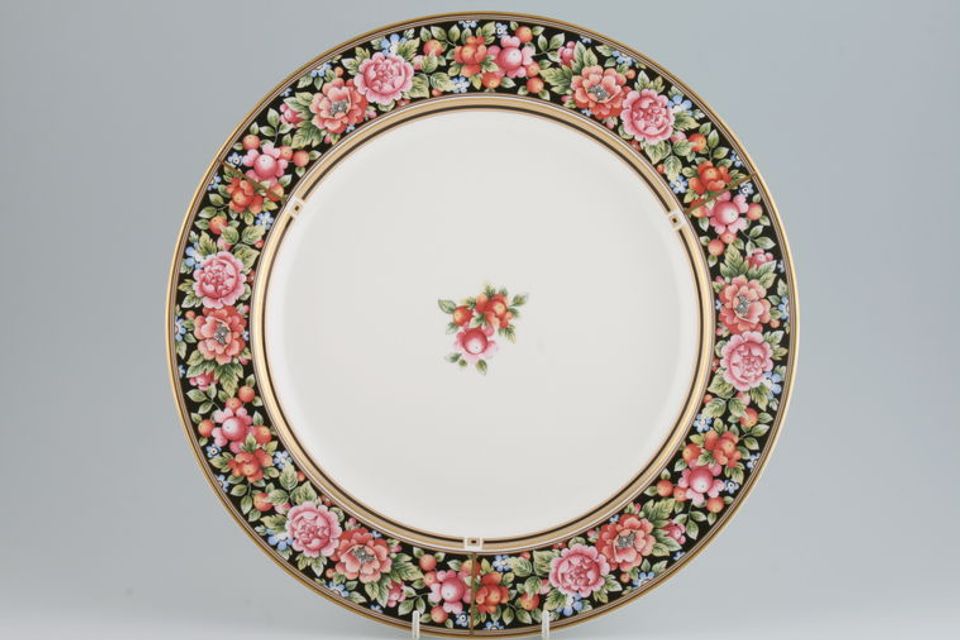 Wedgwood Clio Round Platter Damask Floral Accent 13 3/8"