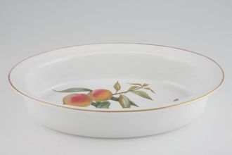 Royal Worcester Evesham - Gold Edge Pie Dish Oval - fruits vary 11 1/4" x 8"