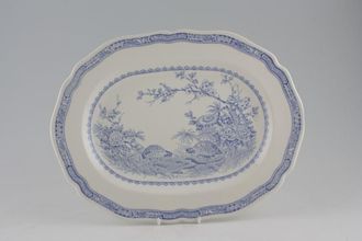 Sell Furnivals Quail - Blue Oval Platter 13 1/2"
