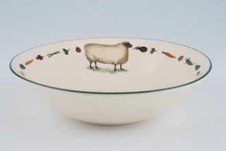 Cloverleaf Farm Animals Soup / Cereal Bowl Sheep and Cow 6 1/4" x 1 5/8"
