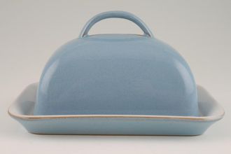 Denby Colonial Blue Butter Dish + Lid Domed lid - open handle