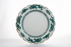 Booths Dragon - Turquoise - Gold Edge Breakfast / Lunch Plate