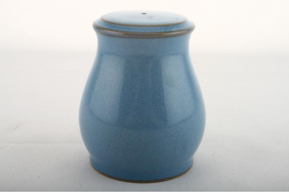 Denby Colonial Blue Salt Pot Rimmed and flatter top 3"