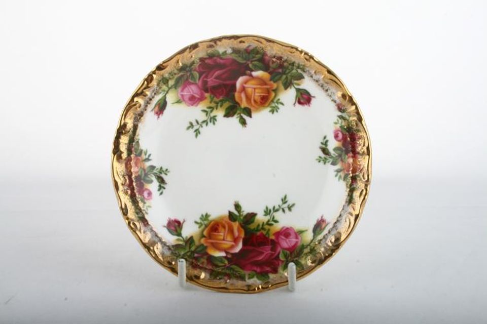Royal Albert Old Country Roses - Made in England Dish (Giftware) Thick Gold Rim / Round 4 3/4"