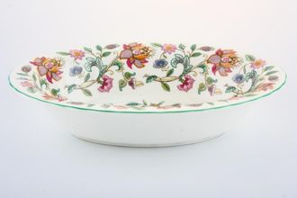 Minton Haddon Hall - Green Edge Vegetable Dish (Open) Oval - sizes may vary slightly. 10 1/4"