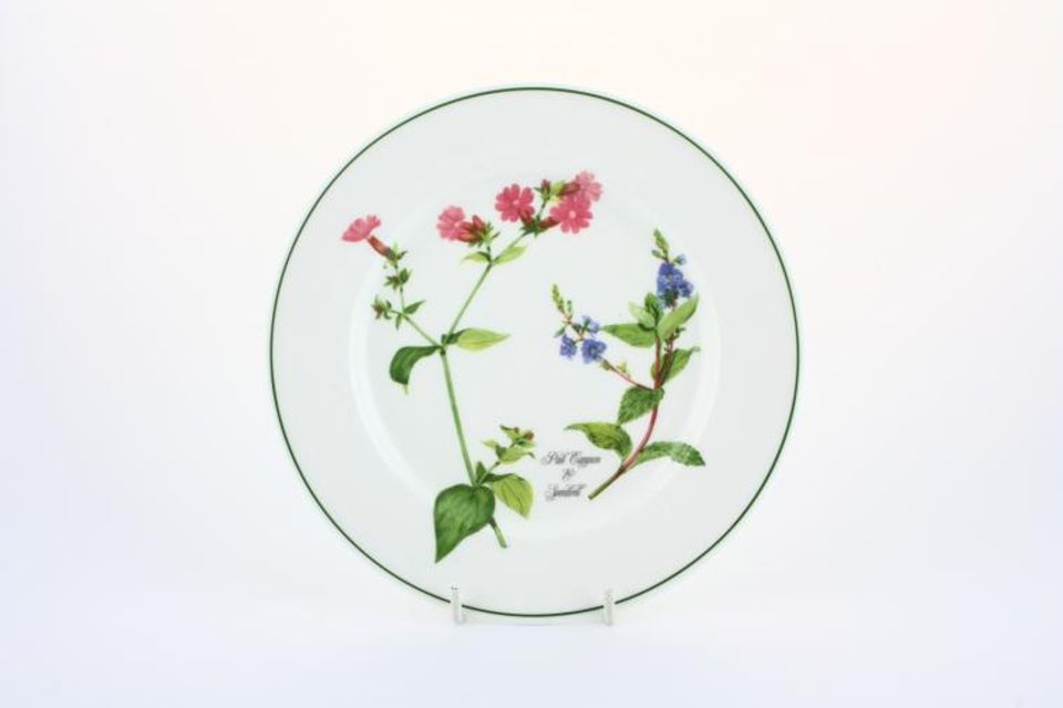Portmeirion Welsh Wild Flowers Tea / Side Plate Pink Campion & Speedwell 7 1/8"