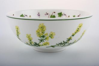 Portmeirion Welsh Wild Flowers Soup / Cereal Bowl Ladies Bedstraw - No Handles 5 3/8"