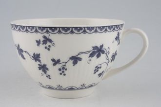 Royal Doulton Yorktown - Old Style - Ribbed Breakfast Cup No Foot - Blue B/S - Fits Tea Saucer 4" x 2 5/8"