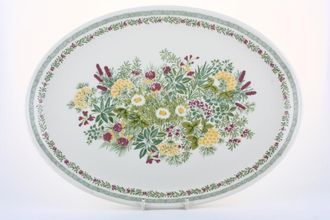 Portmeirion Garden Herbs Oval Platter 14 3/4"