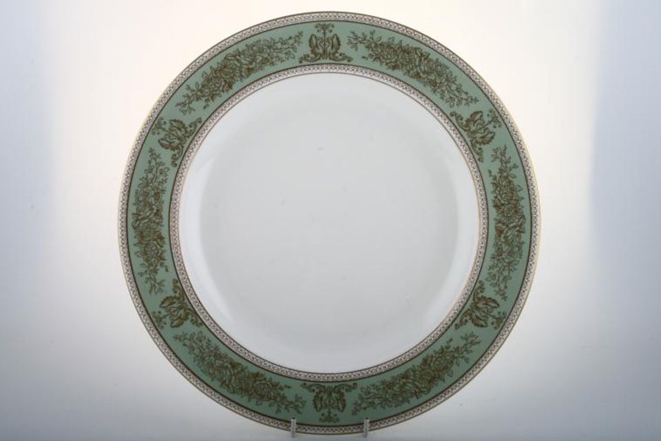 Wedgwood Columbia - Sage Green and Gold Platter Round 13 3/8"