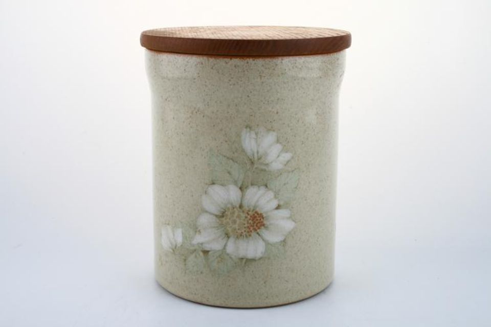 Denby Daybreak Storage Jar + Lid With wooden lid 6 1/4"