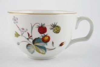 Royal Worcester Strawberry Fair - Gold Edge Porcelain Teacup Gold rim and gold on handle 3 3/8" x 2 1/8"