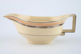 Johnson Brothers Victorian - Cream with Orange and Silver Bands Sauce Boat