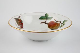 Royal Worcester Evesham - Gold Edge Rimmed Bowl Whole or Cut Apple, Redcurrant, Plum 6 3/8"