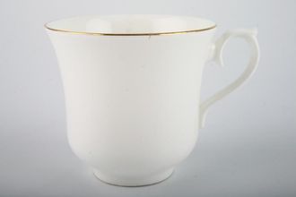 Queen Anne White with Thin Gold Line Teacup 3 1/4" x 3"