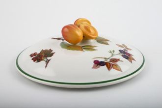 Royal Worcester Evesham Vale Casserole Dish Lid Only Plums Handle 6"