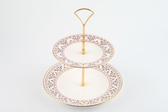 Sell Royal Crown Derby Brittany - A1229 Cake Stand 2 tier - see Cake Stands Stocklist, no. 22