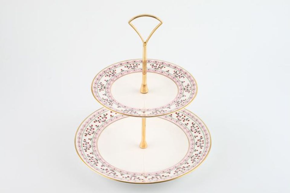 Royal Crown Derby Brittany - A1229 Cake Stand 2 tier - see Cake Stands Stocklist, no. 22