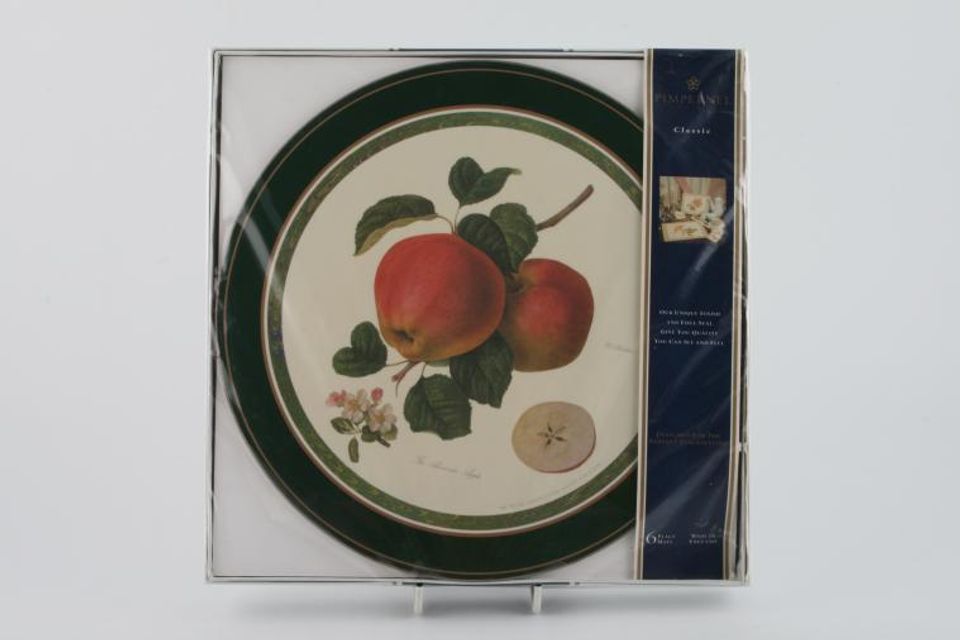 Queens Hookers Fruit Placemat Round - Box of 6-Cork Backed 10"