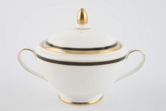 Minton Saturn - Black Sugar Bowl - Lidded (Tea)