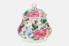 Crown Staffordshire Thousand Flowers Mustard Pot + Lid Rounded 1 1/2" x 1 3/4" thumb 3