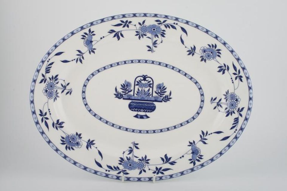 Minton Blue Delft - S766 Oval Platter 16 1/4"