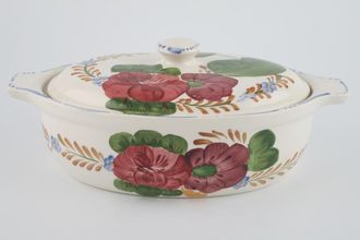 Simpsons Belle Fiore Casserole Dish + Lid oval - display only. heavy crazing inside 10 1/4"