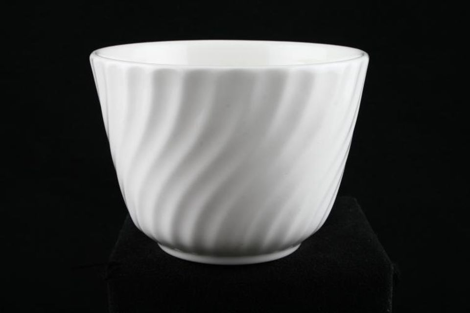 Royal Doulton Cascade - H5073 - White Fluted Sugar Bowl - Open (Tea) 4"