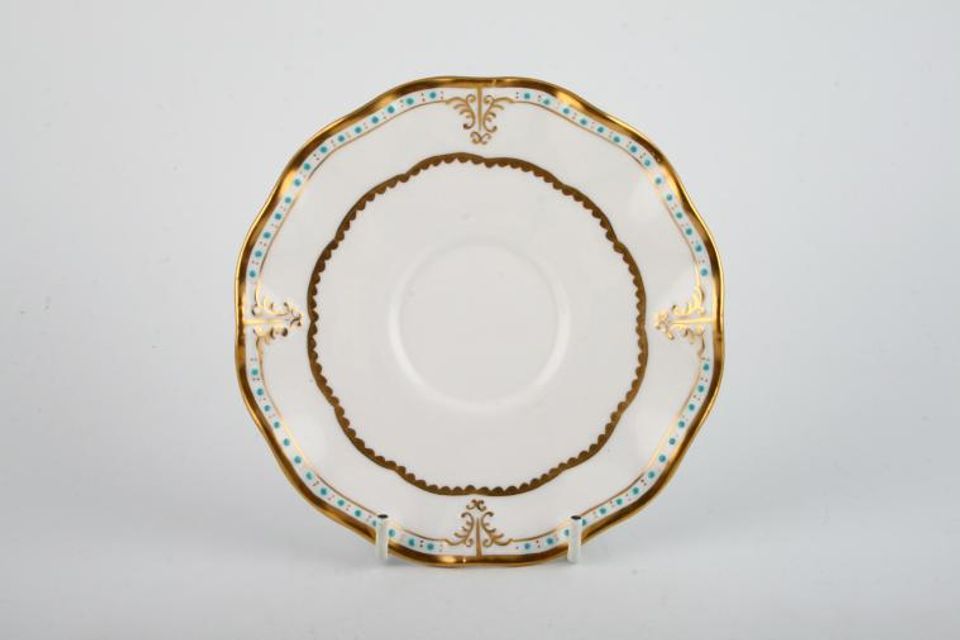 Royal Crown Derby Lombardy - A1127 Tea Saucer Circle Backstamp - Shallow Fluting 5 3/4"