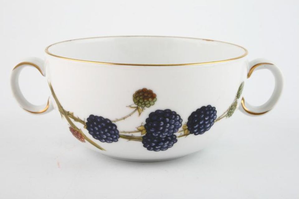 Royal Worcester Wild Harvest - Gold Rim Soup Cup Blackberry and Rosehip