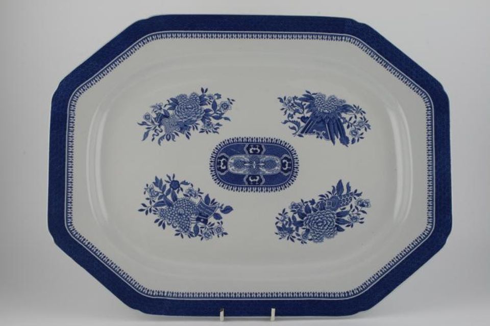 Spode Fitzhugh Blue Oblong Platter 18 1/2"
