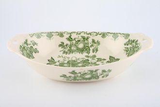 Sell Masons Fruit Basket - Green Serving Dish Eared - Oval 10 1/4"
