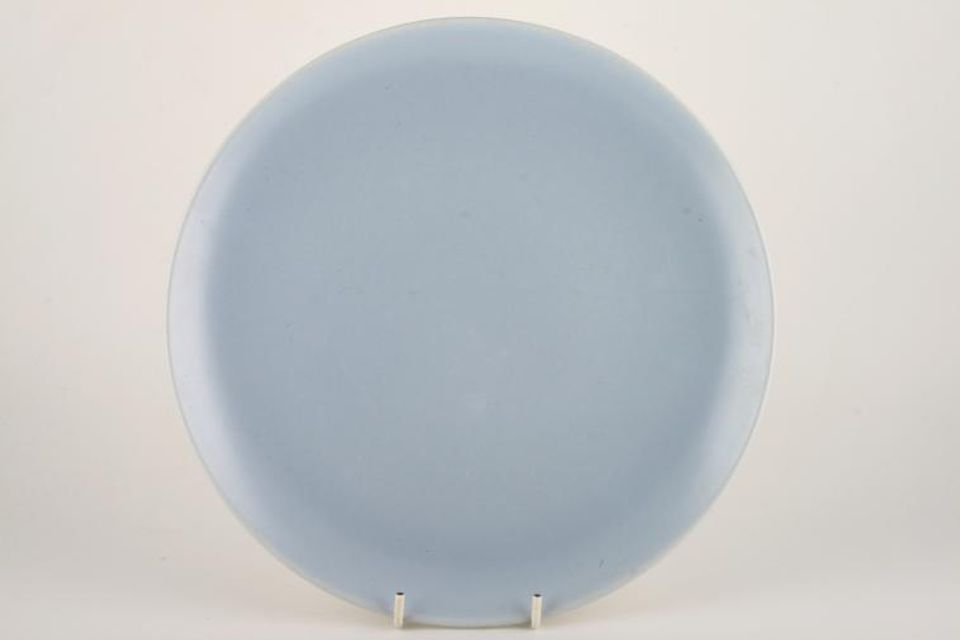Poole Twintone Peach Bloom and Mist Blue Dinner Plate 10 1/4"