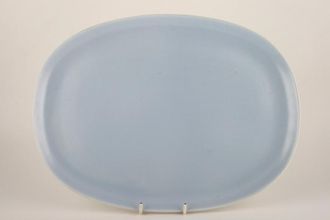 Poole Twintone Peach Bloom and Mist Blue Oblong Platter 14"