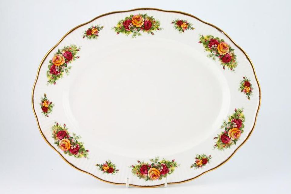Elizabethan English Garden Oval Platter 13 1/2"