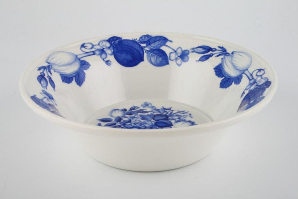 Portmeirion Harvest Blue Soup / Cereal Bowl Flower centre 6 1/2"