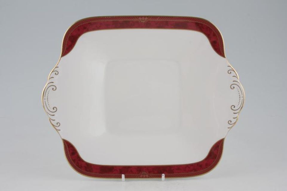 Spode Bordeaux - Y8594 Cake Plate Square, Eared 10 3/4"