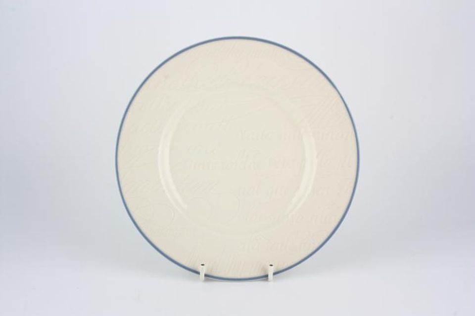 Wedgwood Variations Salad/Dessert Plate Script, earthenware, cream background 8 1/4"