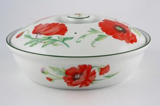Royal Worcester Poppies Casserole Dish + Lid Round, covered, shallow dish, no handles 1 1/2pt