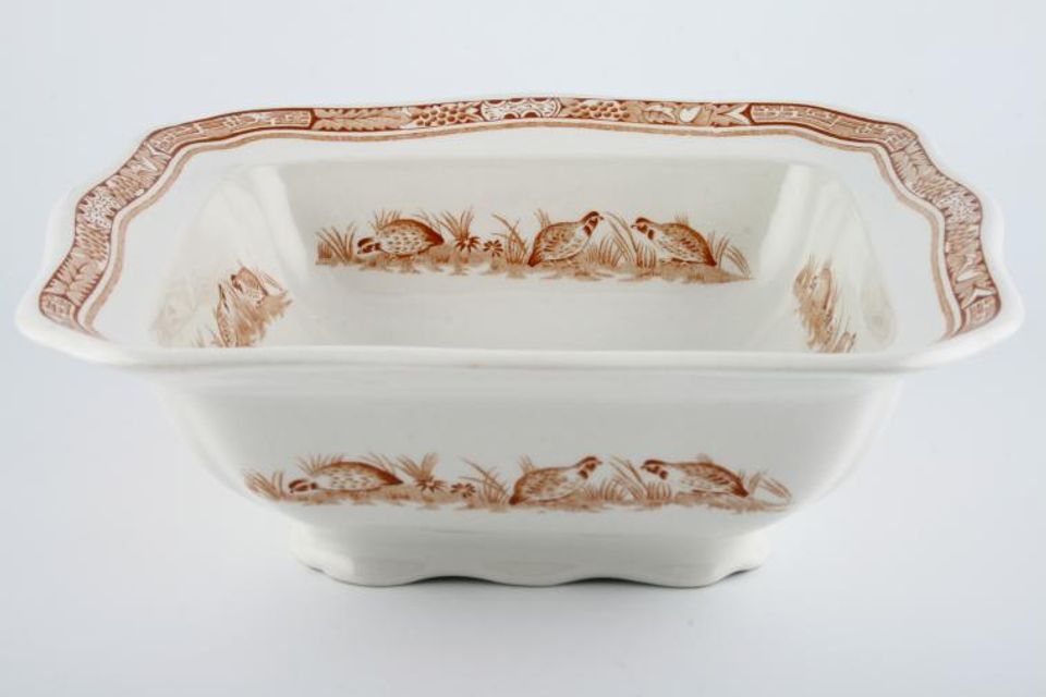 Masons Quail - Brown Vegetable Tureen Base Only Square