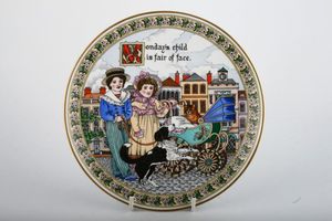 Royal Worcester Days Of The Week - Modern Wall Plate