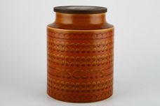 Hornsea Saffron Biscuit Jar + Lid Size represents Height 8" thumb 1