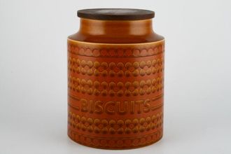 Hornsea Saffron Biscuit Jar + Lid Size represents Height 8"
