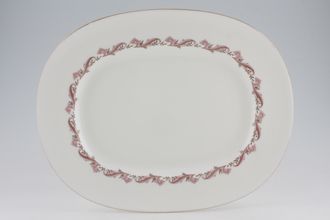Minton Laurentian - S659 - Pink + Red Oval Platter 14 3/4"
