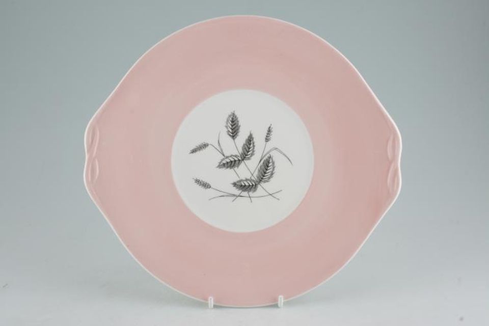 Queen Anne Harvest Pink Cake Plate Eared 10"