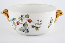 Royal Worcester Strawberry Fair - Gold Edge Porcelain Casserole Dish + Lid shape 23 size 6 1 1/2pt thumb 2