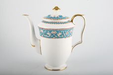Crown Staffordshire Ellesmere - Turquoise Coffee Pot 2pt thumb 1