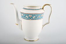 Crown Staffordshire Ellesmere - Turquoise Coffee Pot 2pt thumb 2