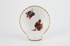 Royal Worcester Evesham - Gold Edge Dish (Giftware) Individual Scallop Shell / Shallow - Blackberries / Redcurrants - Shape 52 Size 3 4 3/4" thumb 2